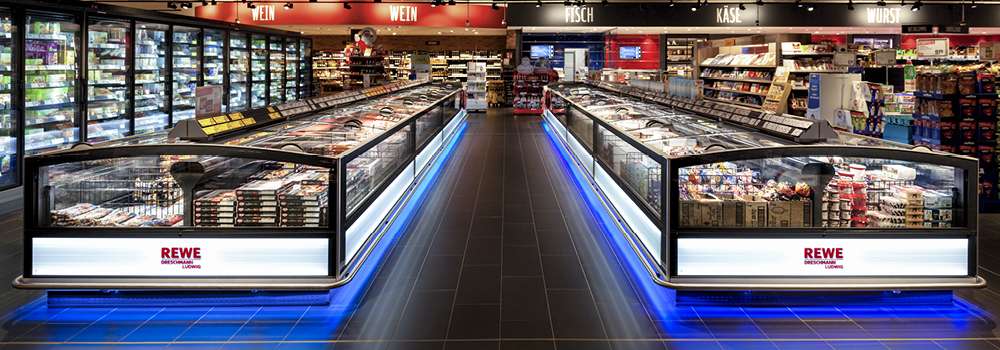 refrigerated cabinets, roller blind systems, glasscovers